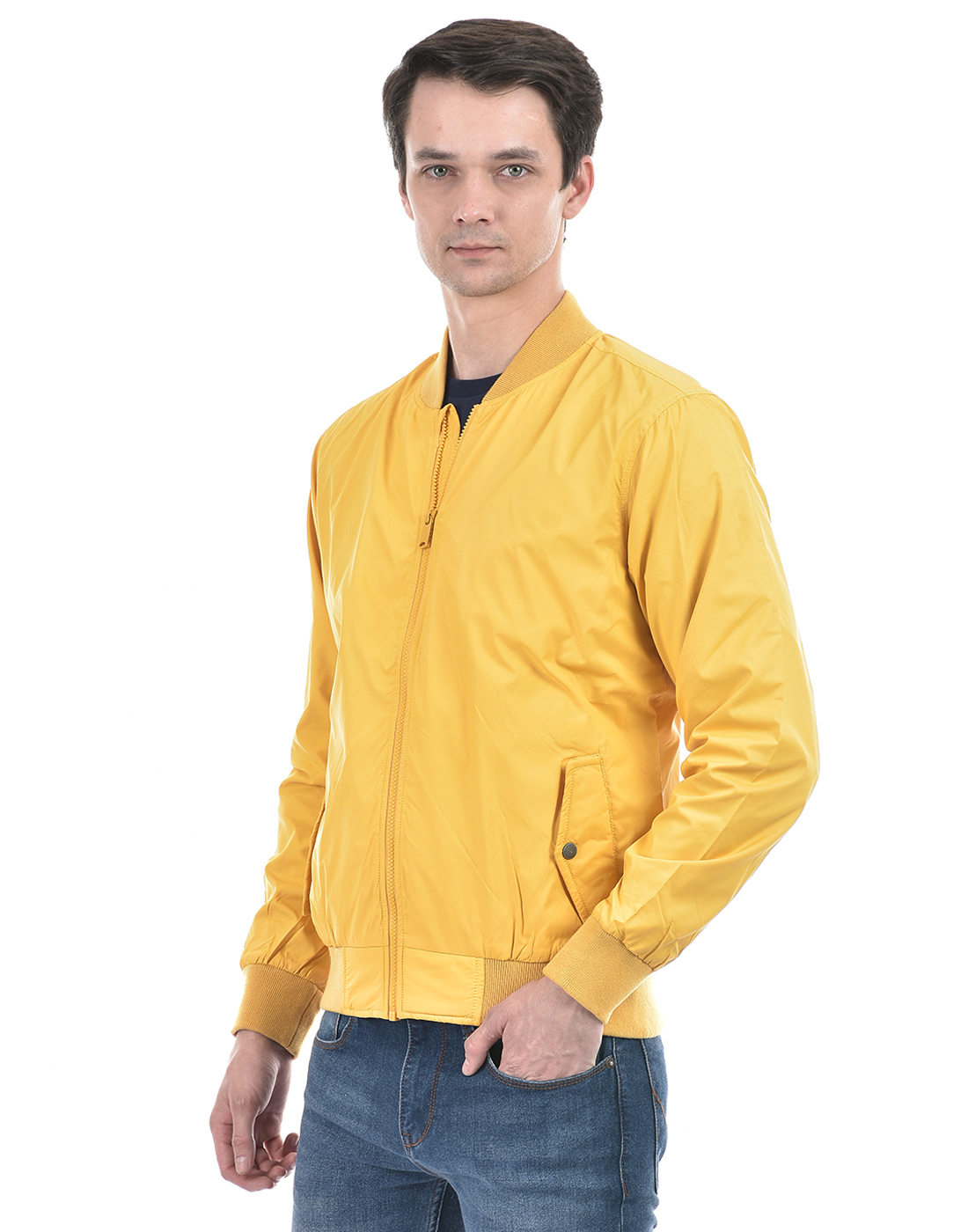Numero Uno Men Solid Yellow Jacket
